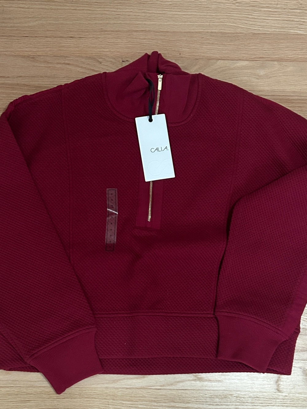 CALIA by Carrie Underwood Burgundy Quarter-Zip Pullover Sweatshirt